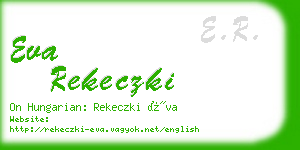 eva rekeczki business card